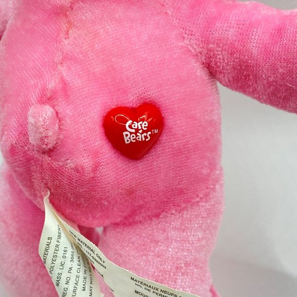 2007 Nanco Care Bears Cheer Bear Plush Stuffed Animal Toy Pink Heart Rainbow 8" - Picture 6 of 15